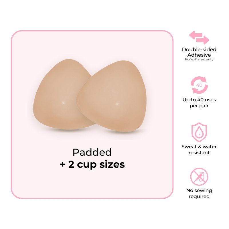 Thin Thick Double Sided Adhesive Triangle Sticky Bra Insert Pad Push Up  Sponge Breast Pads Swimsuit Lift Up Cup Enhancer