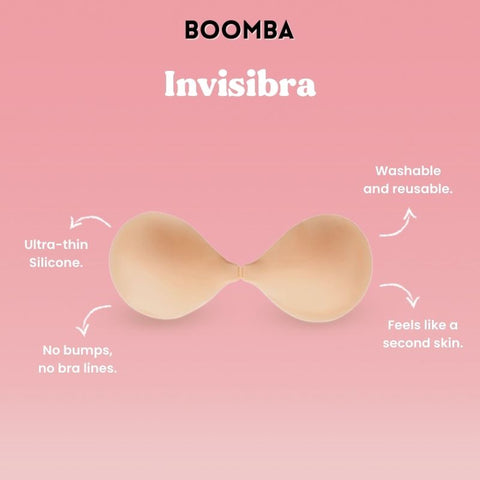 Invisibra Boomba Beige Invisible Sticky Bra – Club L London - UK