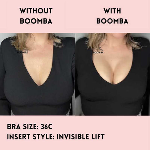 BOOMBA, Patented Adhesive Inserts, Get that ⏳hourglass shape with BOOMBA  😍 Sometimes outfits just look better with a pop of cleavage. 🥰 Get an  instant boost and