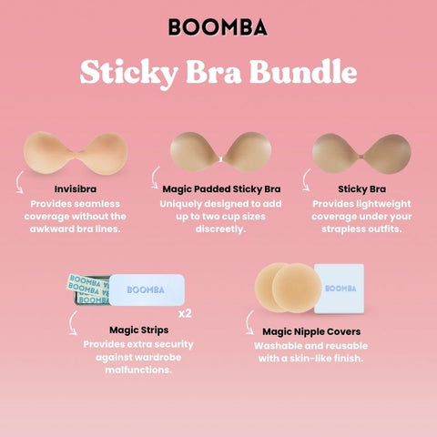 💝 Upgrade your style with our exclusive duo: the BOOMBA Sticky Bra and  Magic Strips! Perfect for any occasion, seize the opportunity t