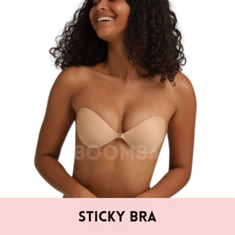 Life hack: no bra but want an instant boob job? If you hate wearing bras  like myself, @boombaofficial double sided sticky inserts remo