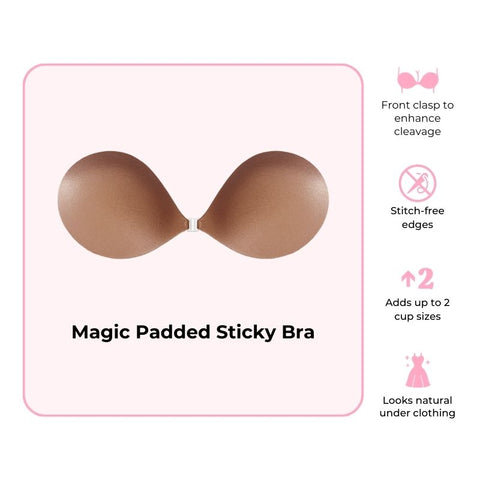 Strapless Bra with Extra Padding and Sticky Support