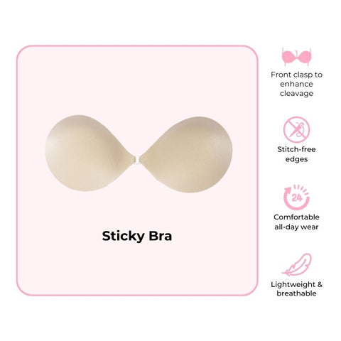 Muryobao Women's Strapless Bra Self Adhesive Backless Silicone Push up Bras  2 Pack : : Clothing, Shoes & Accessories
